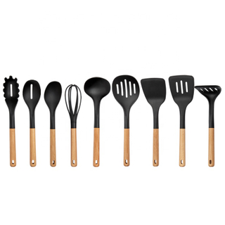 Hot Sale Home Wooden Silicone Cooking Kitchen Tools Utensils Set